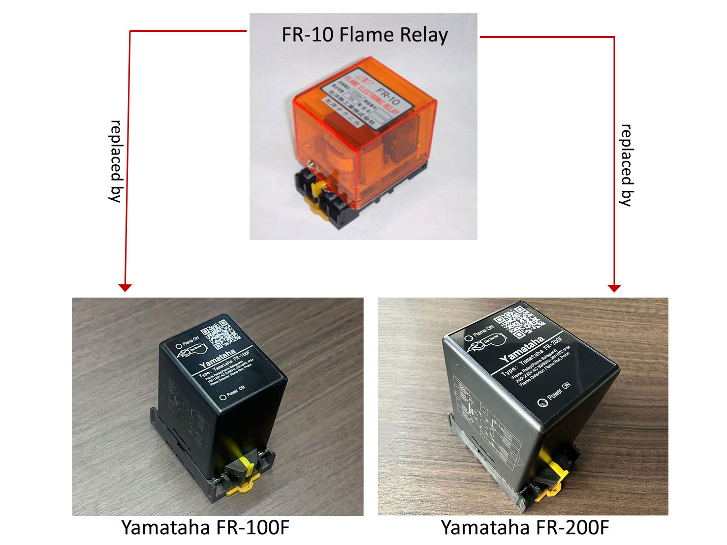 Flame Relay FR-10 replaced by Yamataha FR-100F or Yamataha FR-200F (1)